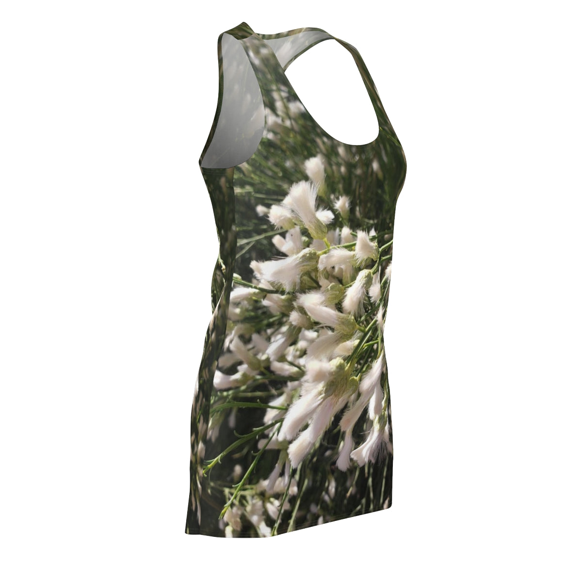 side view of the Desert Broom racerback dress