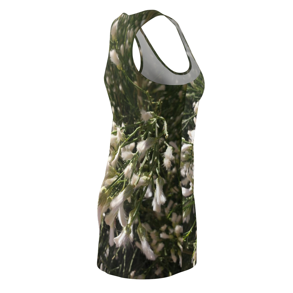 side view of the Desert Broom racerback dress